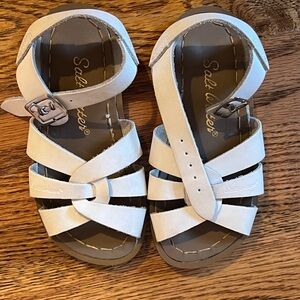 White Saltwater Sandals - Size 8